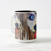 Transport von Welpen Zweifarbige Tasse (Vorderseite Links)