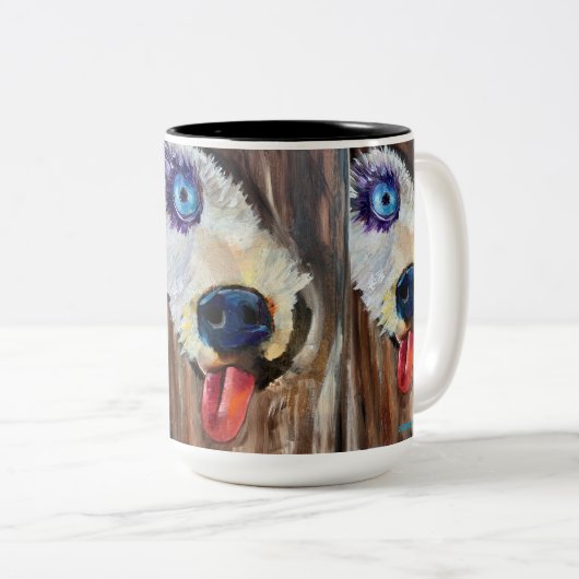 Transport von Welpen Zweifarbige Tasse (VorderseiteRechts)