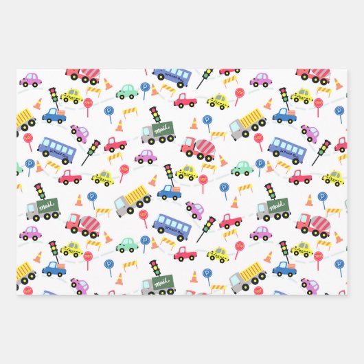 Transport White Geschenkpapier Set (Vorderseite 3)