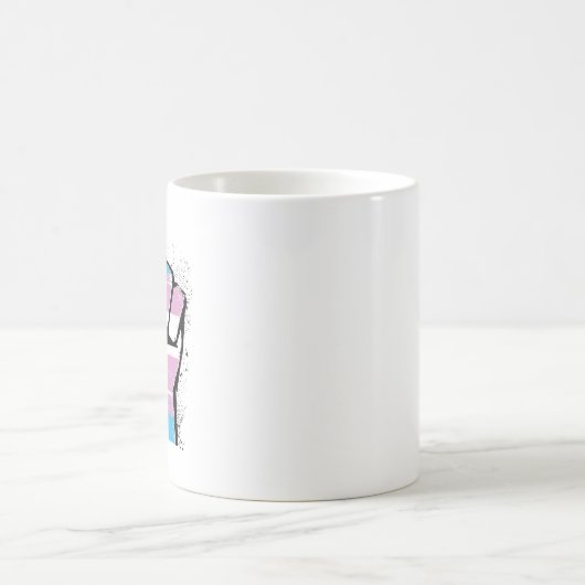 Transport-Widerstand - Transportflagge und -faust Kaffeetasse (Mittel)