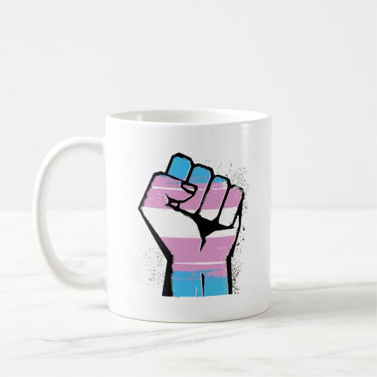 Transport-Widerstand - Transportflagge und -faust Kaffeetasse (Links)