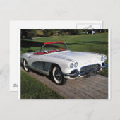 Transportation 077,klassische Autos,Korvette,ein K Postkarte (Vorne/Hinten)