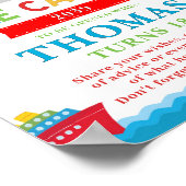 Transportation 1st Birthday Activity Time Capsule Poster (Ecke)