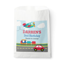 Transportation Birthday Gefallen Bags Boy Kids Par