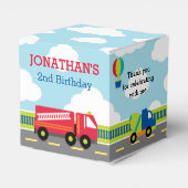 Transportation Fvor Box (Boys Birthday Favors) Geschenkschachtel (Rückseite)