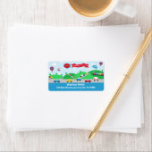 Transportation Geburtstag Baby Shower Rücksendeadr Adressaufkleber (Insitu)