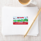 Transportation Geburtstag Baby Shower Rücksendeadr Adressaufkleber (Insitu)