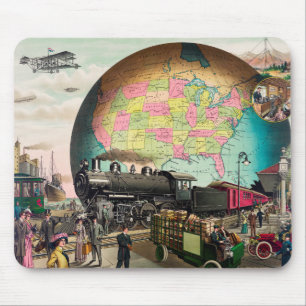 Transportation im zwanzigsten Jahrhundert, Vintage Mousepad