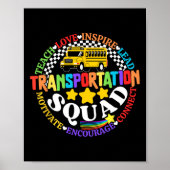 Transportation Squad Back To School Bus Driver Mon Poster (Vorne)