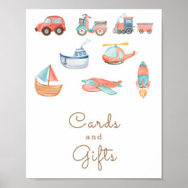 Transportboy Geburtstagsparty Cards und Geschenke Poster