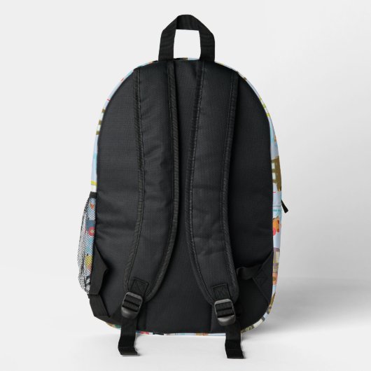 Transportboys Blue Bedruckter Rucksack (Rückseite)