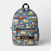 Transportboys Blue Bedruckter Rucksack (Vorderseite)