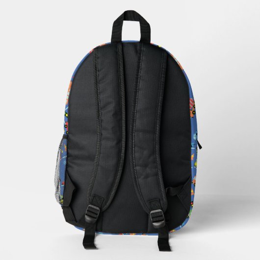 Transportboys Blue Bedruckter Rucksack (Rückseite)