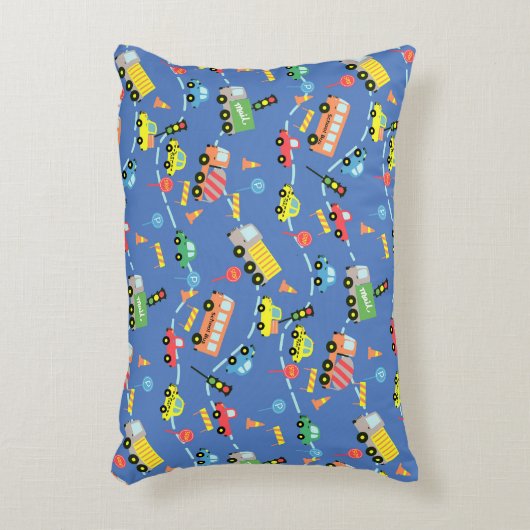 Transportboys Blue Dekokissen (Vorderseite(Vertikal))