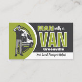 Transportdienstleistungen - Mann mit einem Transpo Visitenkarte (Vorderseite)