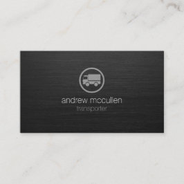 Transporter LKW-Symbol Dunkel Bürstenmetall Visitenkarte