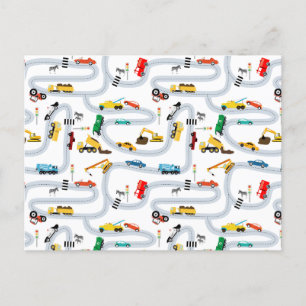 Transportfahrzeuge Autos & Lastwagen Straßenverkeh Postkarte