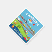 Transportfahrzeuge, Autos, Servietten zum Geburtst (Ecke)