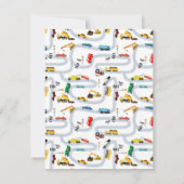 Transportfahrzeuge Autos und LKW Straßenkilder Mitteilungskarte (Rückseite)