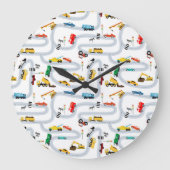 Transportfahrzeuge Lastkraftwagen Straßenfahrzeuge Große Wanduhr (Vorderseite)