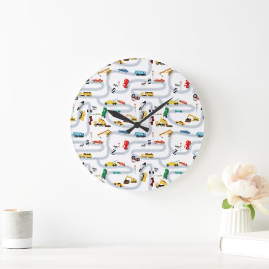 Transportfahrzeuge Lastkraftwagen Straßenfahrzeuge Große Wanduhr (Zuhause)