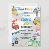 Transportflugzeug Hubschrauberbus Geburtstag Einladung (Vorderseite)