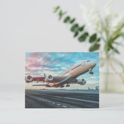 Transportflugzeug Postkarte (Stehend Vorderseite)
