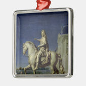 Transportieren der Reiterstatue von Louis Silbernes Ornament (Links)