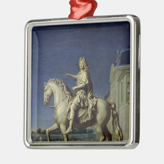 Transportieren der Reiterstatue von Louis Silbernes Ornament (Links)