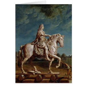 Transportieren der Reiterstatue von Louis XIV
