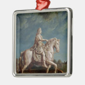 Transportieren der Reiterstatue von Louis XIV Silbernes Ornament (Links)