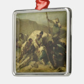 Transportieren der Stein-Blöcke Silbernes Ornament (Links)