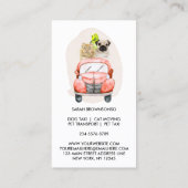 Transportieren von niedlichen Hunden Visitenkarte (Rückseite)