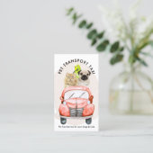 Transportieren von niedlichen Hunden Visitenkarte (Stehend Vorderseite)