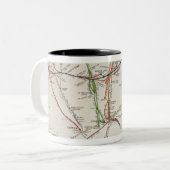 Transportkarte von London, c.1915 Zweifarbige Tasse (Vorderseite Links)