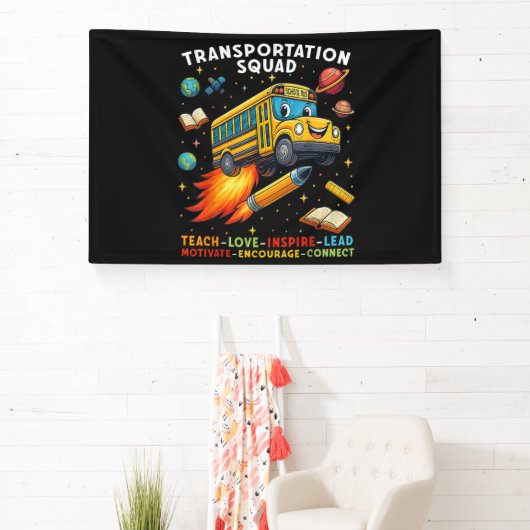 Transportkommando Lustiger Schulbusfahrer Banner (InSitu)