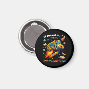 Transportkommando Lustiger Schulbusfahrer Magnet