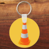 Transportkone mit grauen Streifen Schlüsselanhänger (Vorderseite)