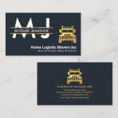 Transportlogistik für bewegliche Gold Monogramm-Mo Visitenkarte (Vorne/Hinten)