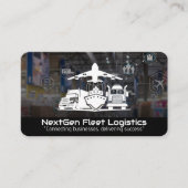 Transportlogistikfahrzeuge Visitenkarte (Vorderseite)