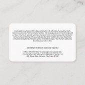 Transportlogistikfahrzeuge Visitenkarte (Rückseite)