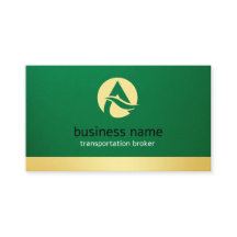 Transportmakler Visitenkarten grün & gold