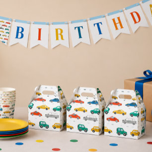 Transportthema Geburtstagswrapping Papier groß Geschenkschachtel