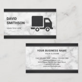 Transportwagen aus weißem Marmor Visitenkarte (Vorne/Hinten)