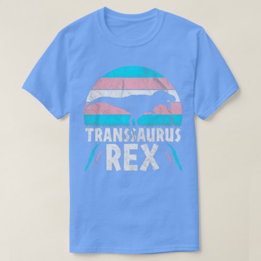 Transsaurus Rex Trans Dinosaur Transexual Flag Din T-Shirt (Design vorne)