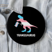 Transsaurus Transgender TRex Dinosaur LGBTQ Trans Button (Beispiel)