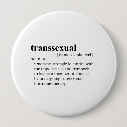 TRANSSEXUELL-DEFINITION BUTTON (Vorderseite)