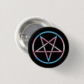Transsexuelle-Flaggenpentagramm Button (Vorne & Hinten)
