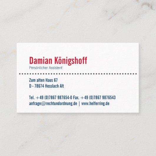 Transsilvanien inspiriert visitenkarte (Vorderseite)