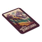 Transsilvanien Landschaft Illustration Reise Kunst Magnet (Rechte Seite)